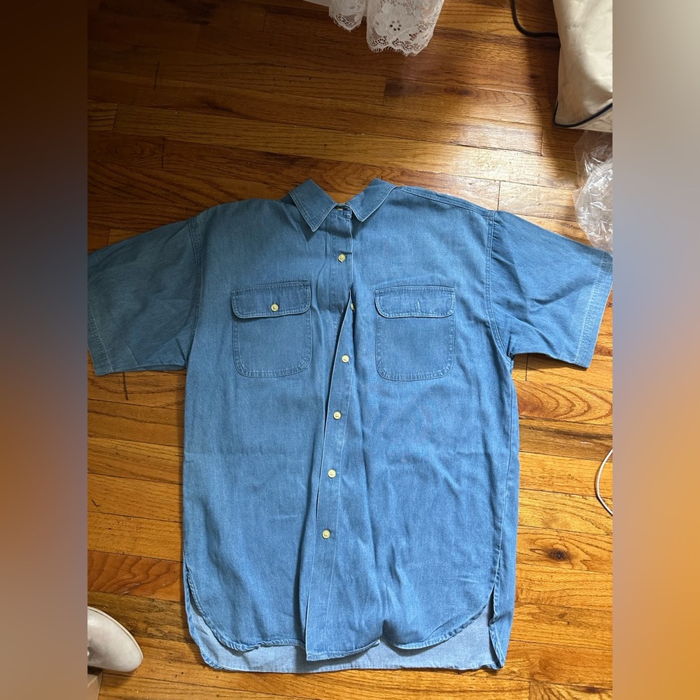Vintage Blue Denim Men's Shirt